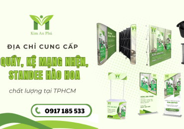 Địa chỉ cung cấp quầy, kệ mạng nhện, standee hào hoa chất lượng